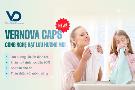 Hạt Lưu Hương Công Nghệ Mới Vernova Caps Cho Ngành Giặt Xả
